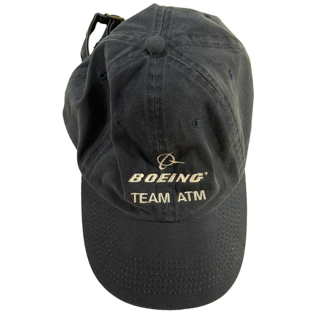 Boeing Team ATM Find A Way Embroidered Navy Strapback Hat Cap